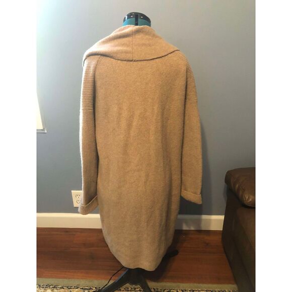 J. Crew Tan Double Breasted Button Long Cardigan, size M - Picture 5 of 6
